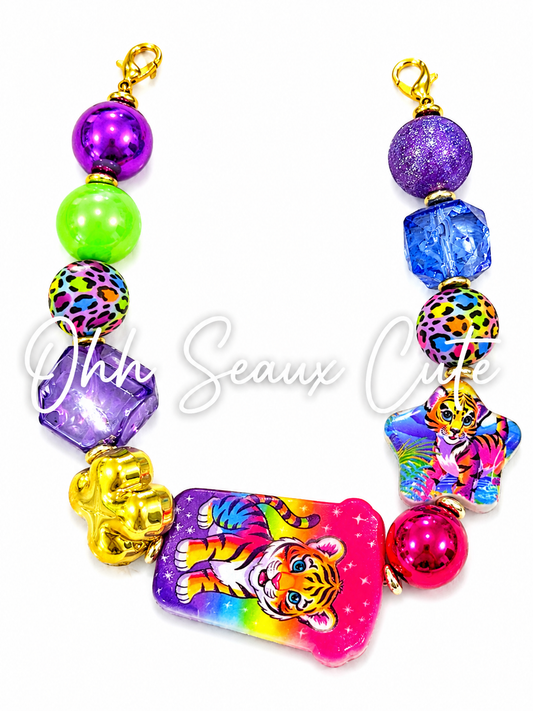 9” Lisa Frank Tiger Hat Chain