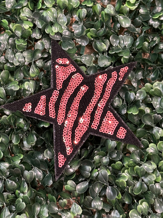 4.5” Sequin Animal Stripe Star (OSC Original)