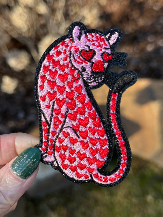 3” Valentine’s Heart Leopard