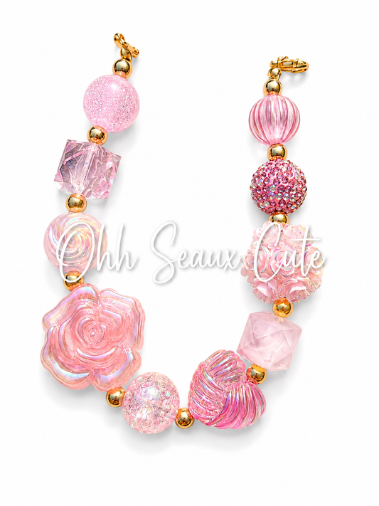 9” Pink Garden 1 Hat Chain