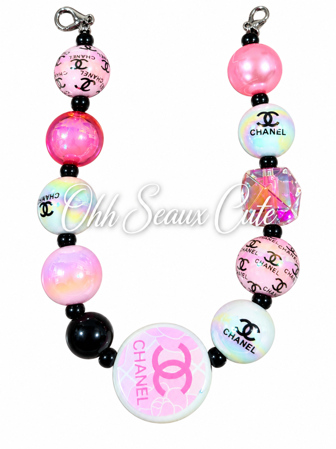 9” October Pink CC 4 Hat Chain