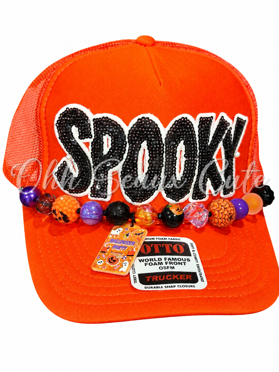 6” Sequin SPOOKY-Glow in the Dark