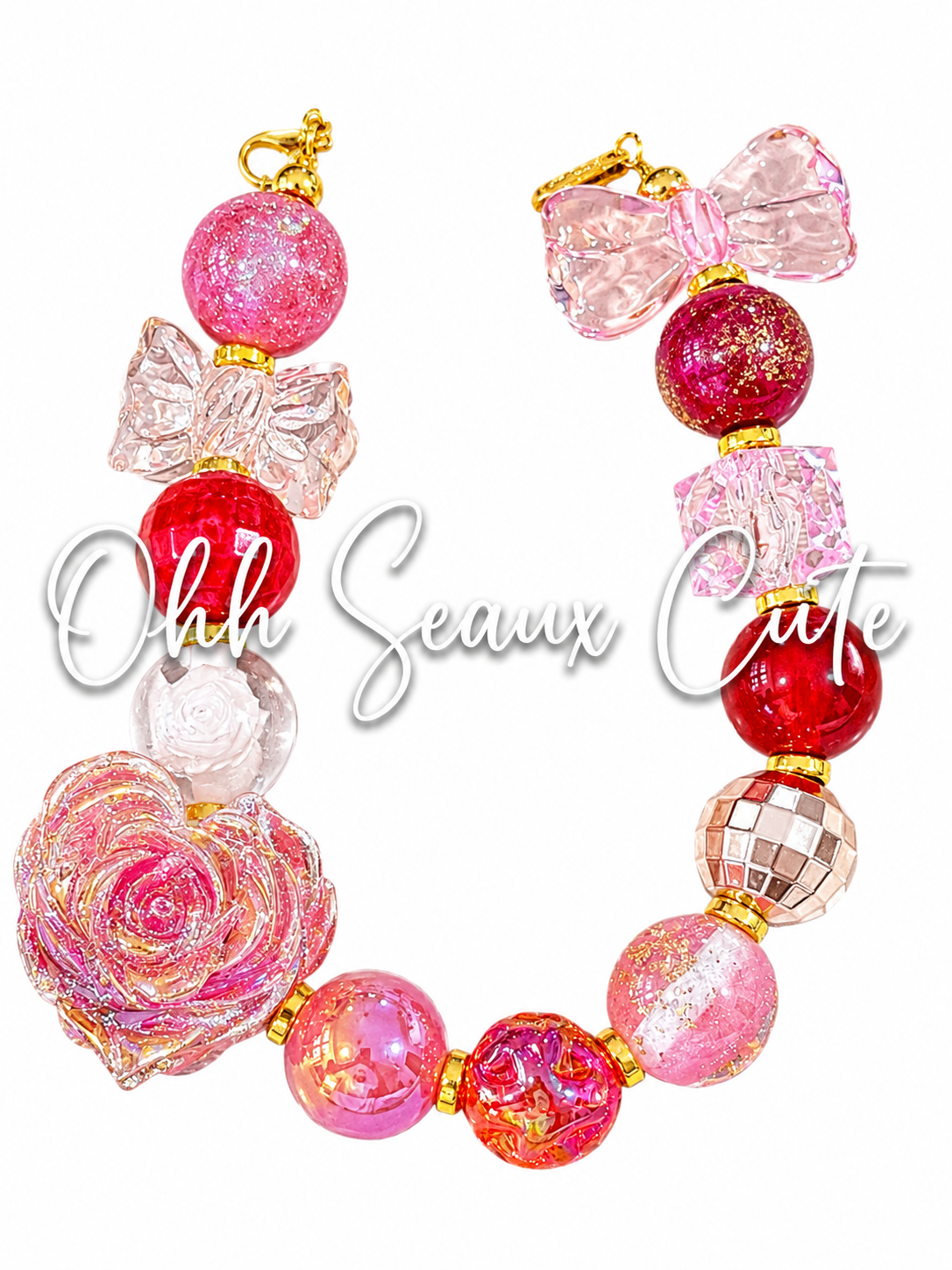 9” Shimmer Heart Hat Chain