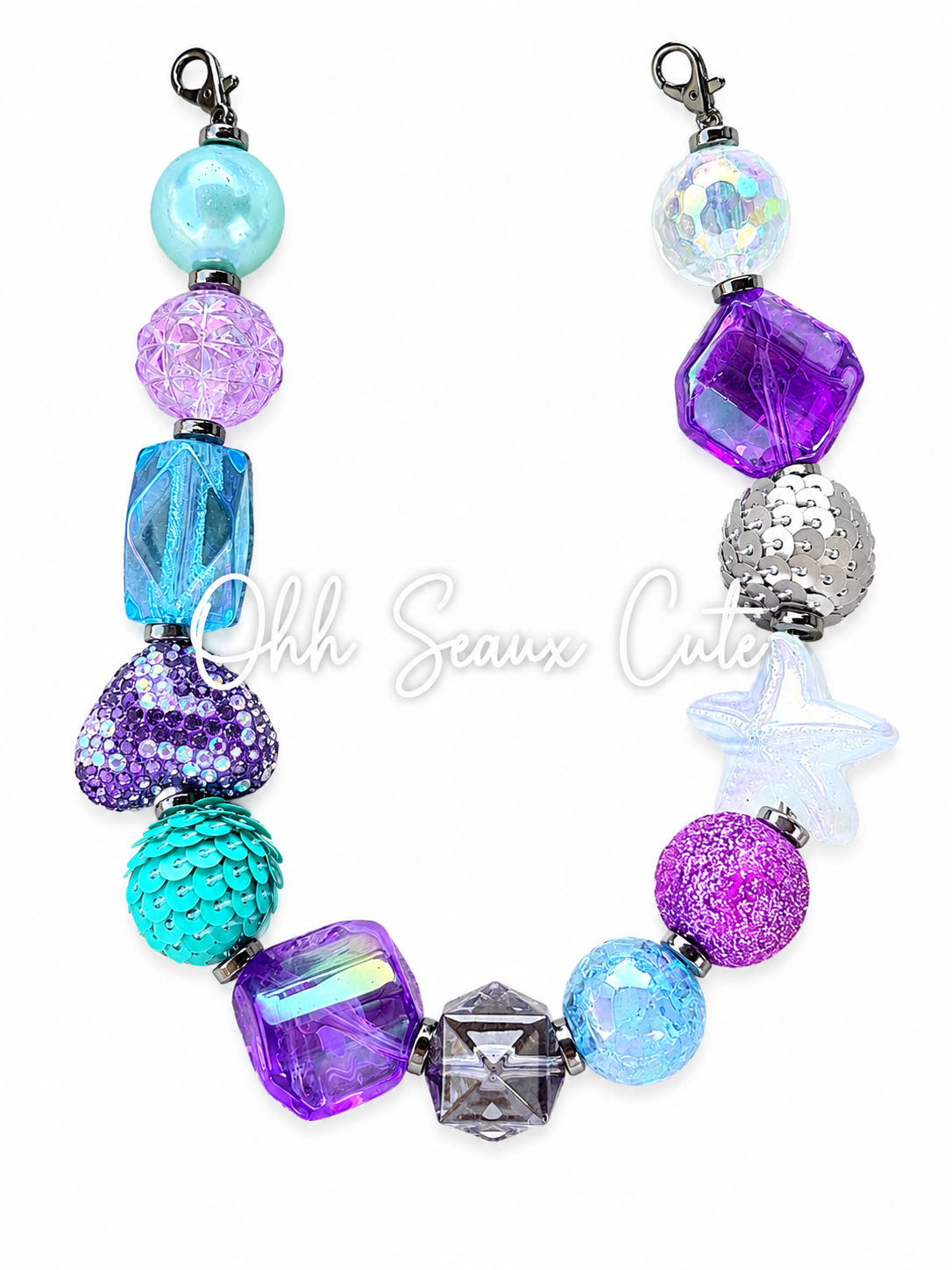 9” Sequin Ocean Hat Chain
