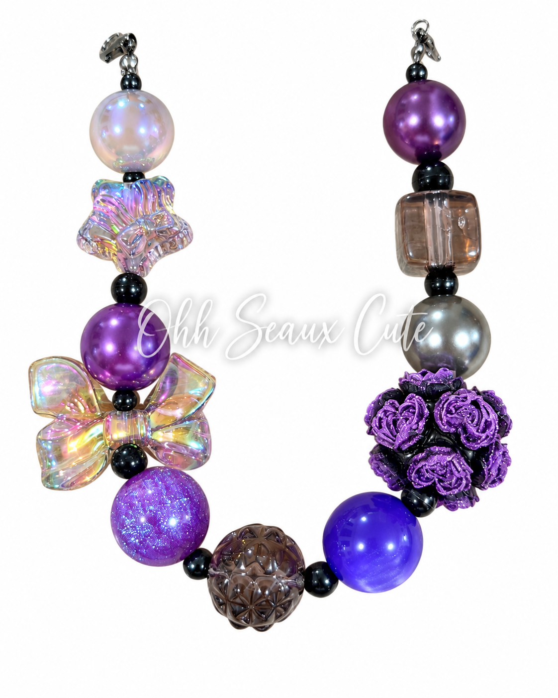 9” Purple Gothic 9 Hat Chain