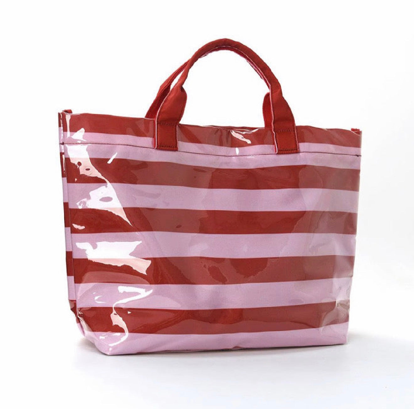 Red/Pink Stripe Paloma Tote Bag