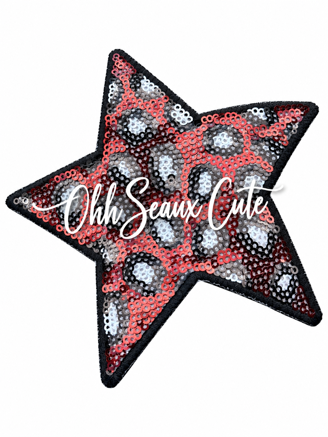 5”  Leopard Star-Maroon