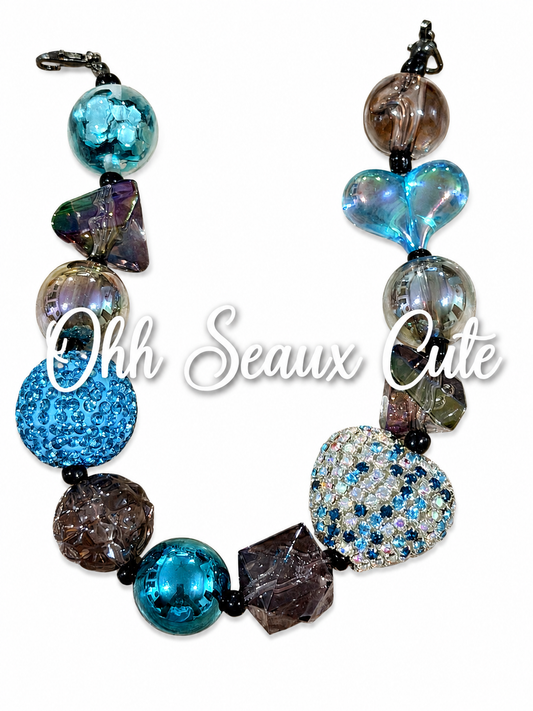 9” Blue Diamond 1 Hat Chain