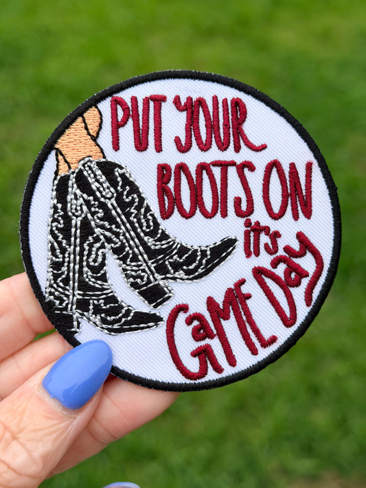 3” Game Day Boots- Black/Maroon