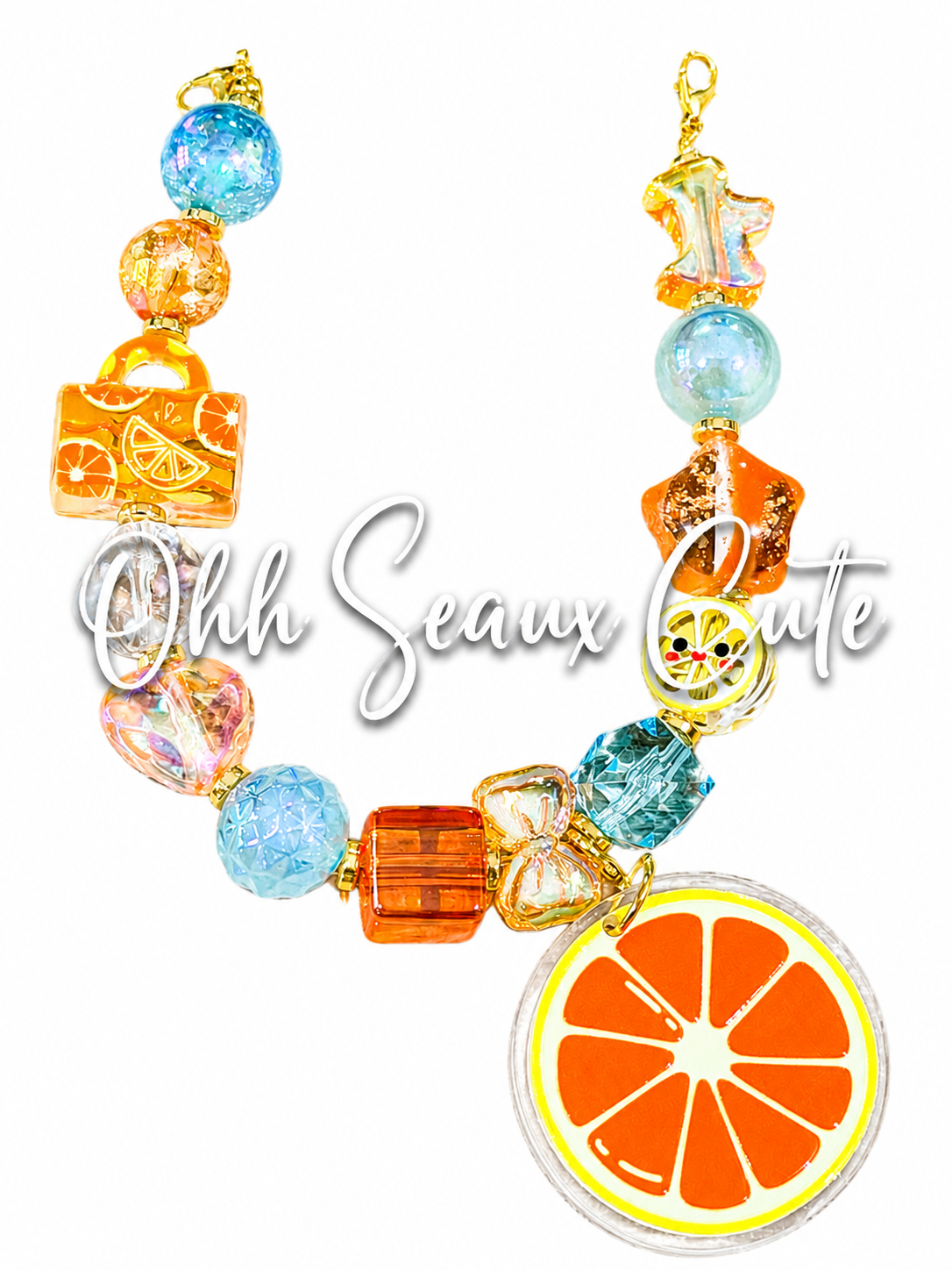 9” Tropical Punch 2 Hat Chain-Detachable Charm