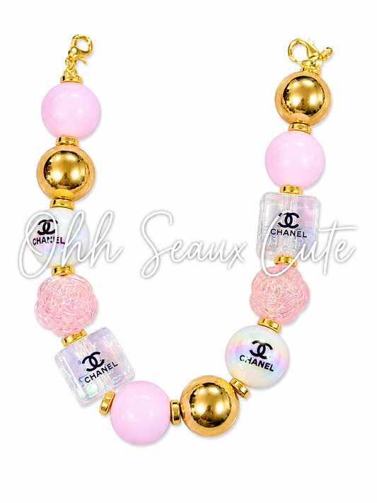 9” CC Pink 3 Hat Chain