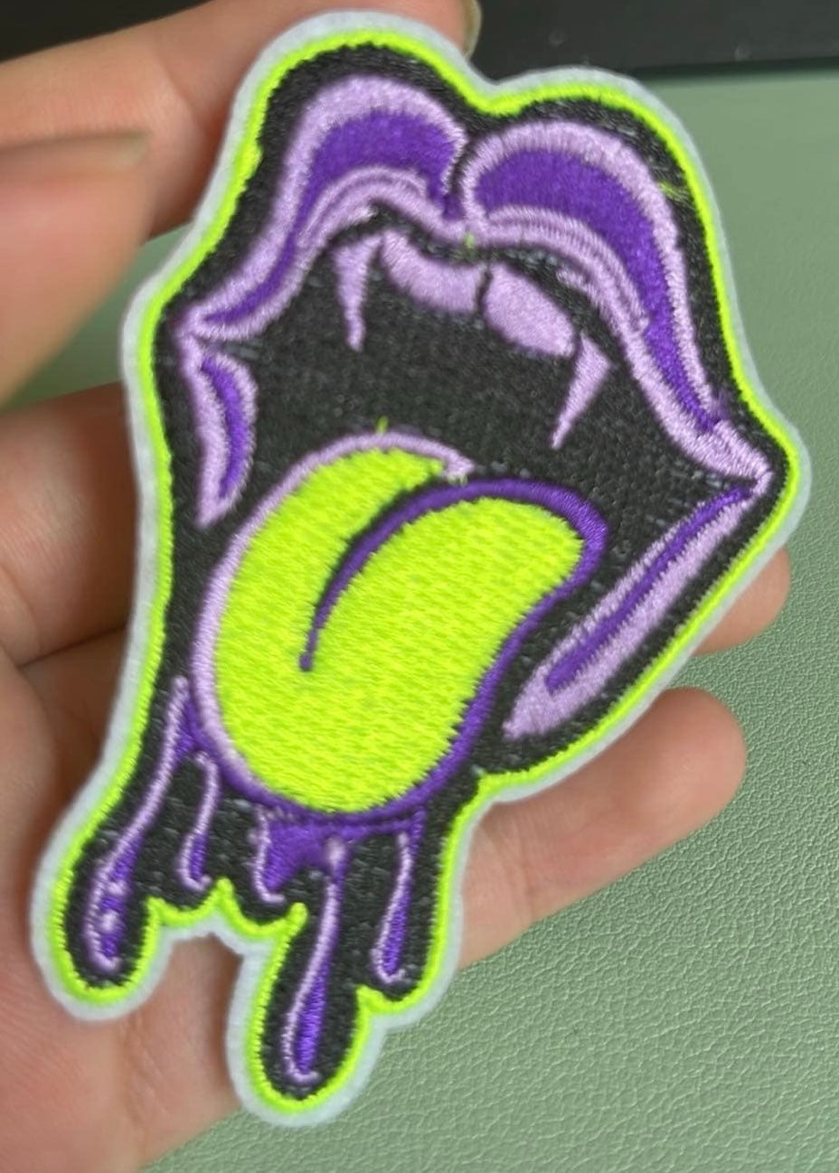 3” Vampire Mouth Hat Patch