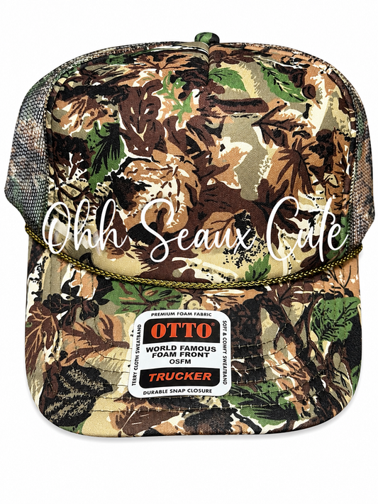 Otto High Crown Foam Trucker -Bottomland Camo