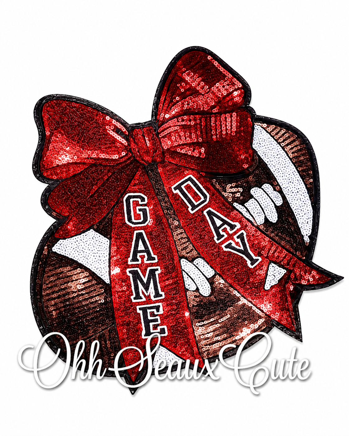 PREORDER 12” Sequin GAME DAY Football
