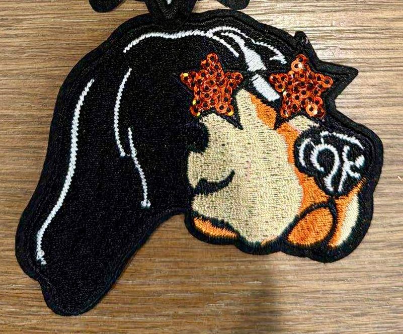 2.5” Sequin Eye Ole Smokey Dog Head