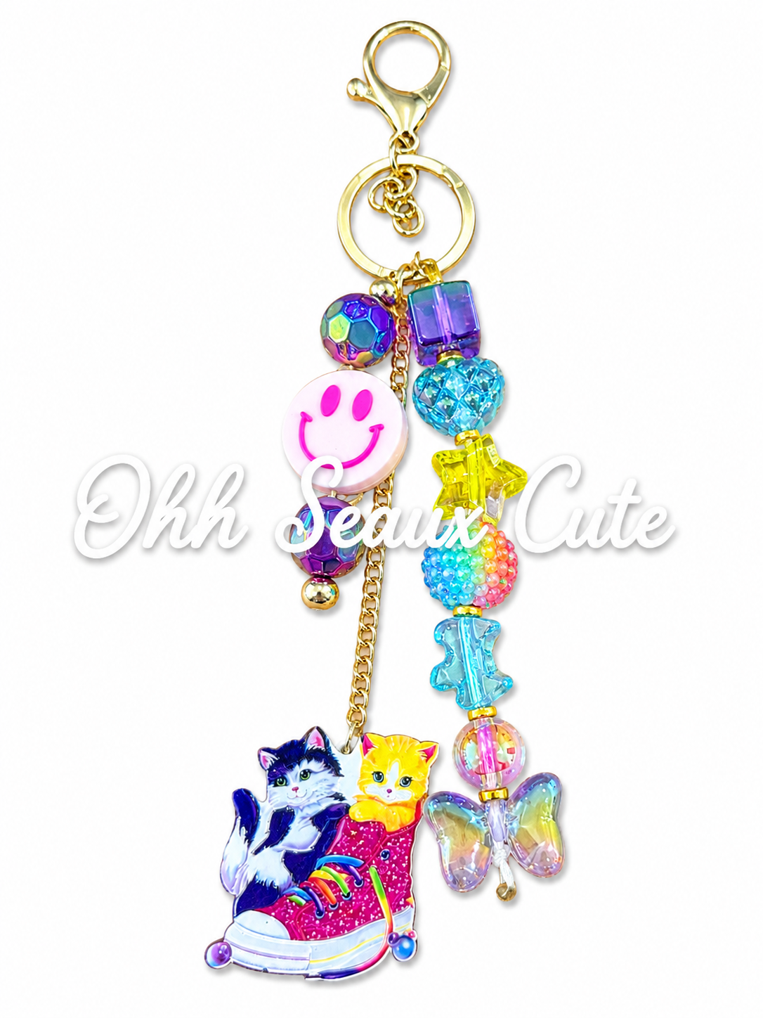 Custom Bead Bag Charm Lisa Frank