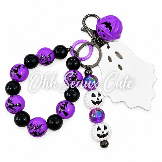 Purple Witch Bag Charm Keychain