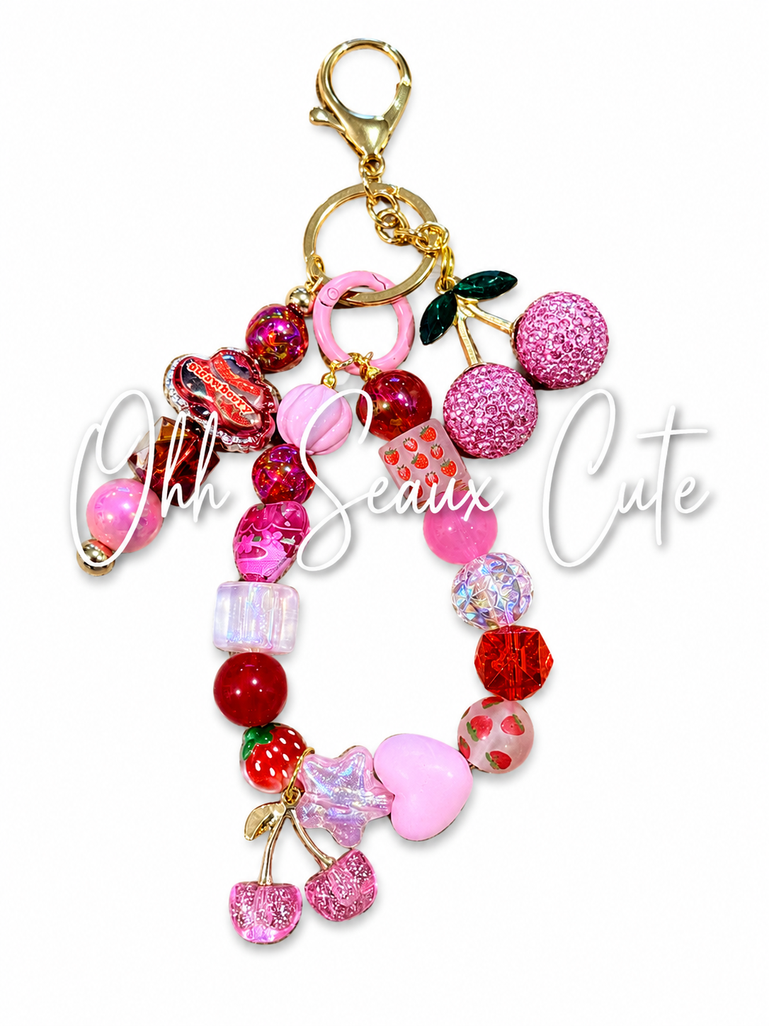 Strawberry-Cherry 2 Bag Charm/Keychain