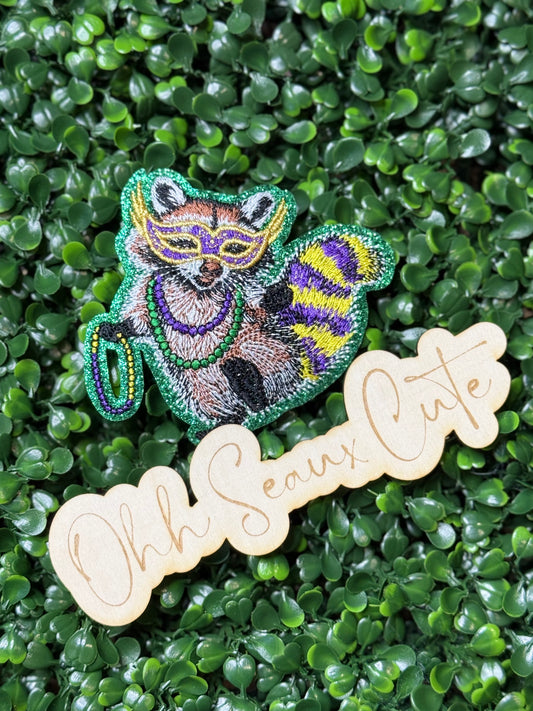 3” Mardi Gras Feral Racoon