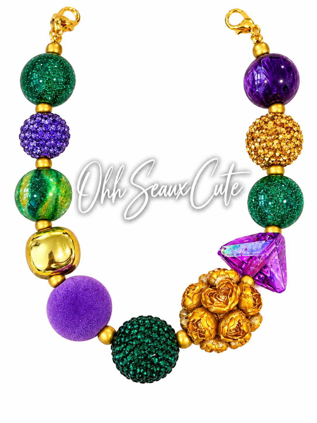 9” Mardi Gras 14 Hat Chain