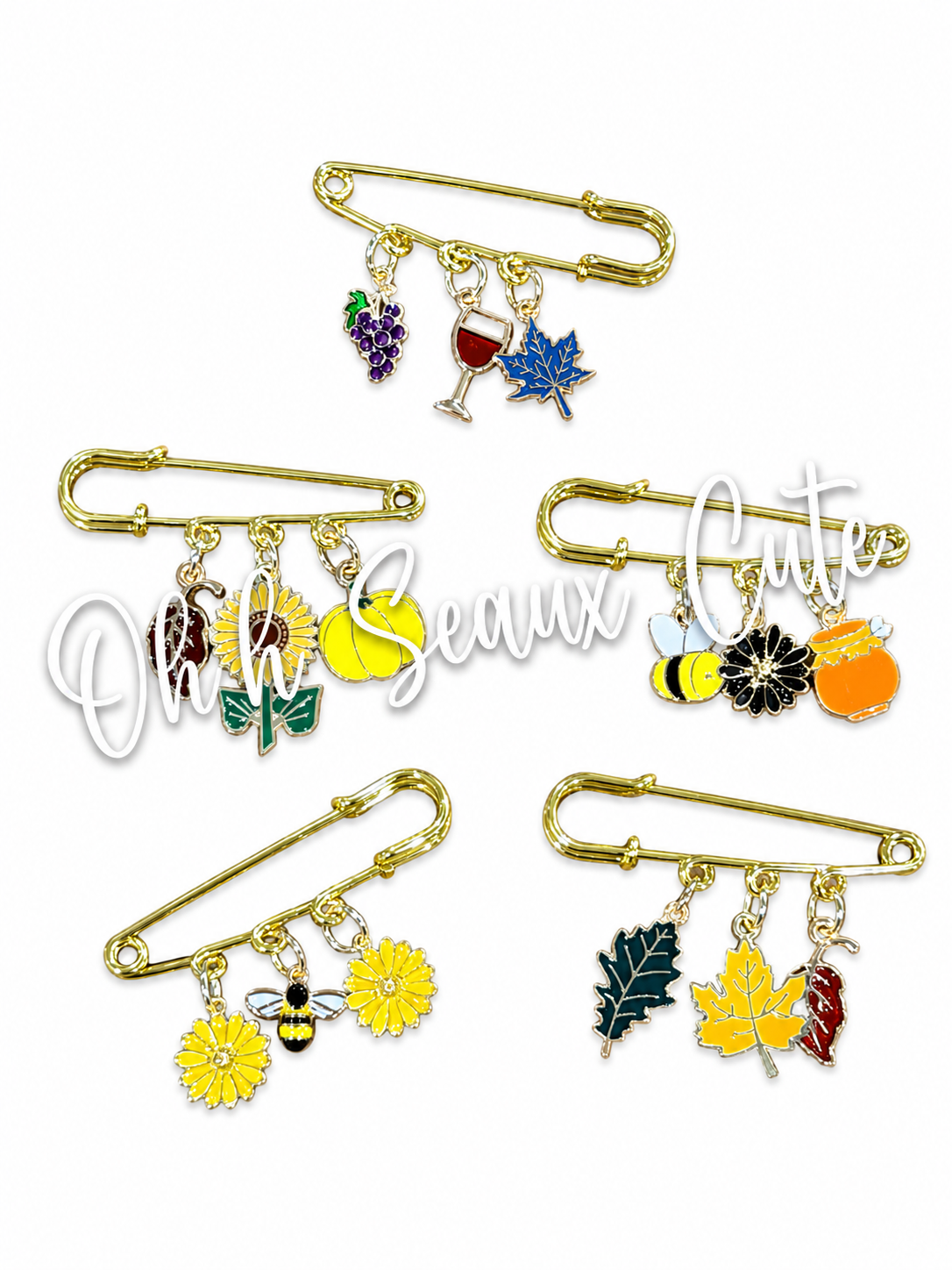 Fall Hat Pins (Set of 5)
