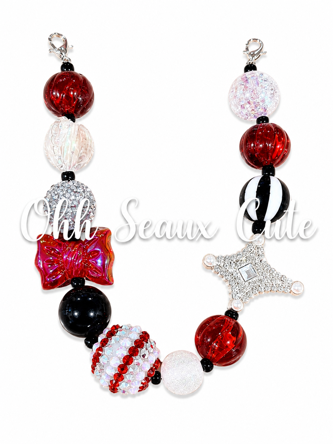 9” Red/Black Hat Chain