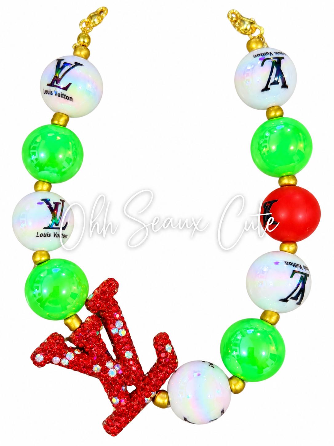 9” L  V Christmas Hat Chain