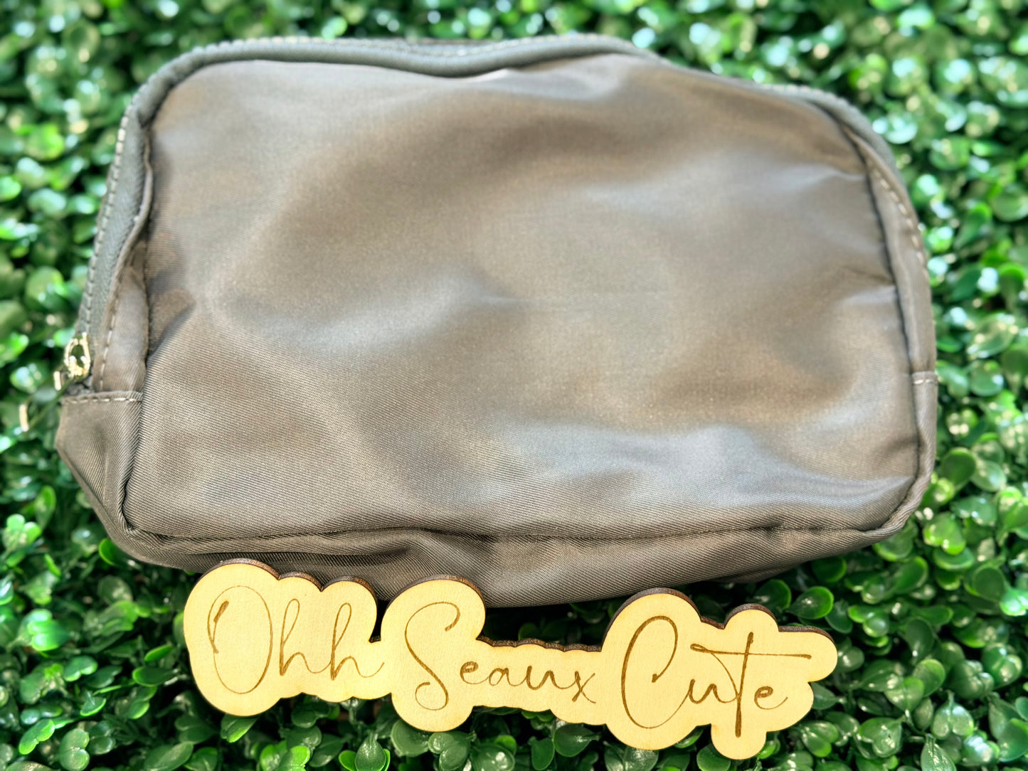 Charcoal Nylon Belt Bag