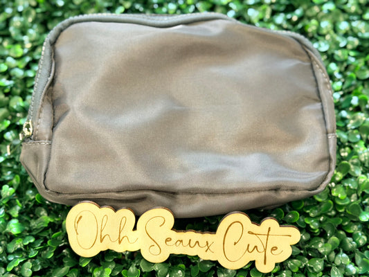 Charcoal Nylon Belt Bag