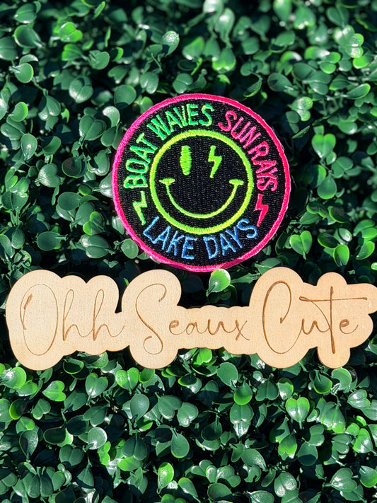 3” Neon Sunny Days Smiley