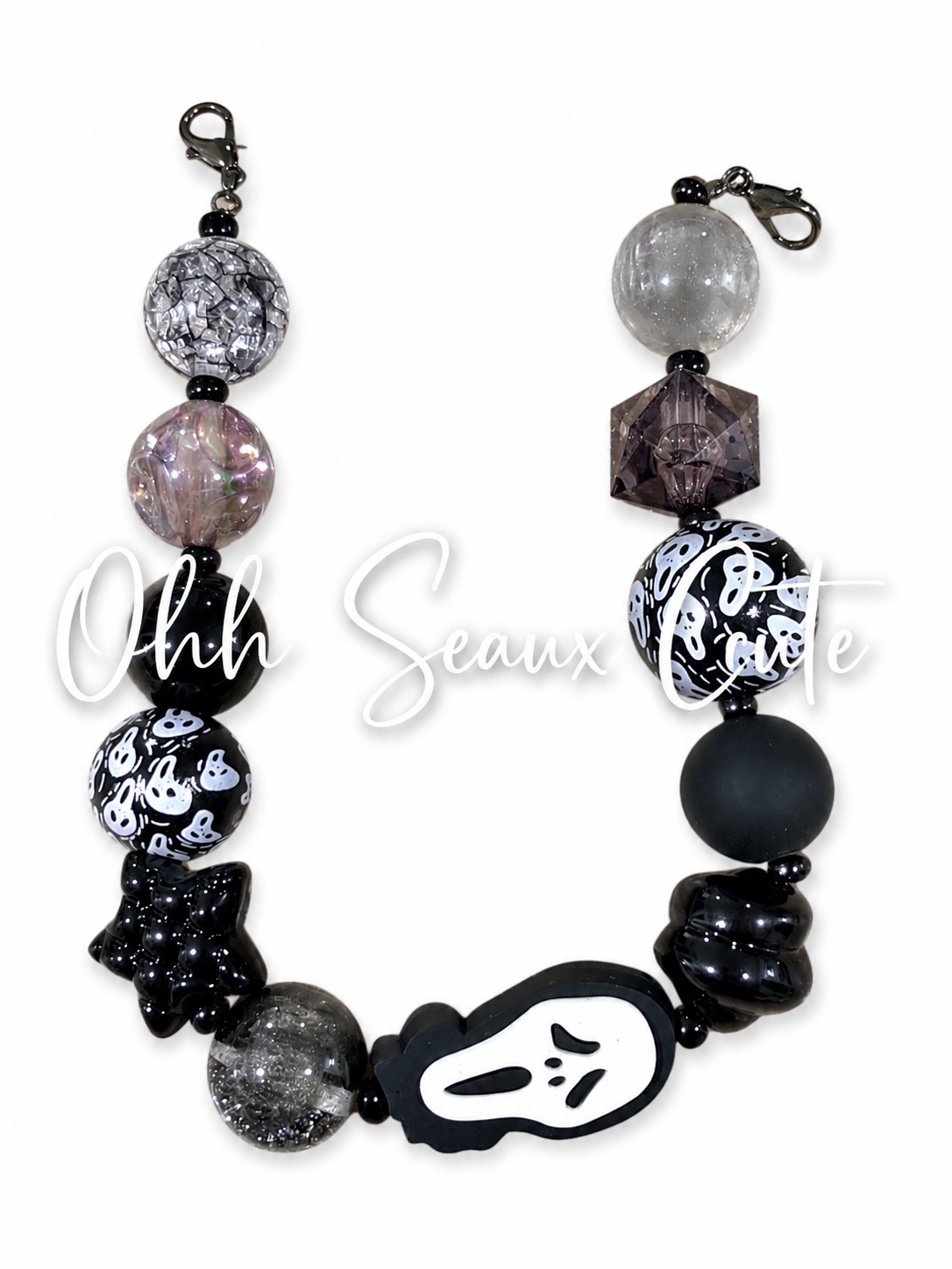 9” Ghost Face Hat Chain