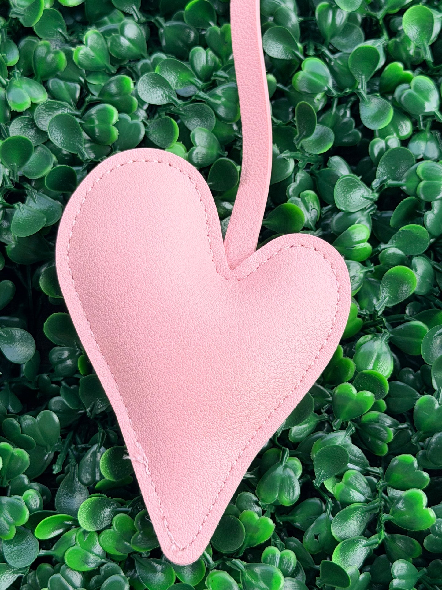 PU Leather Heart Bag Charm