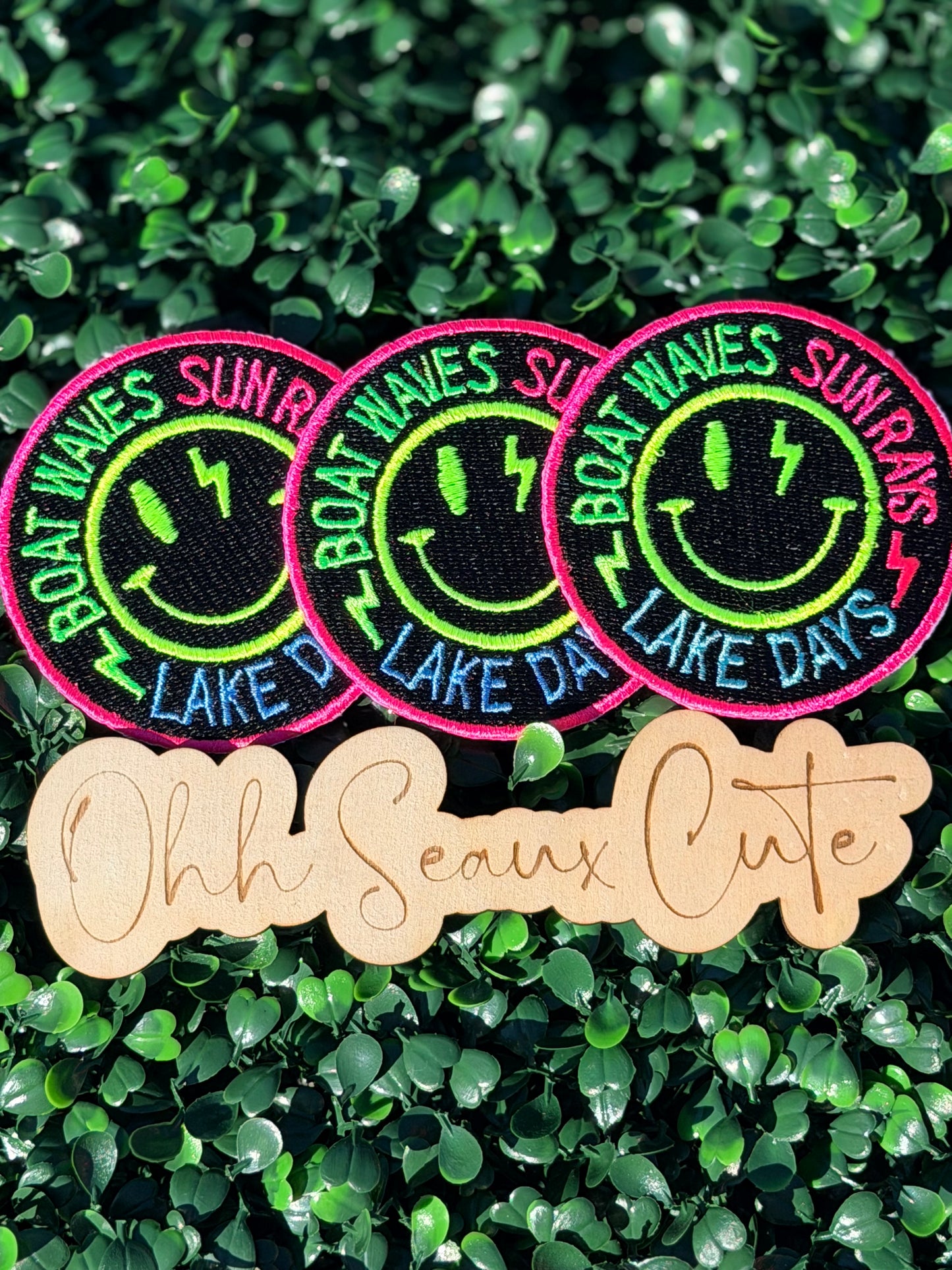 3” Neon Sunny Days Smiley