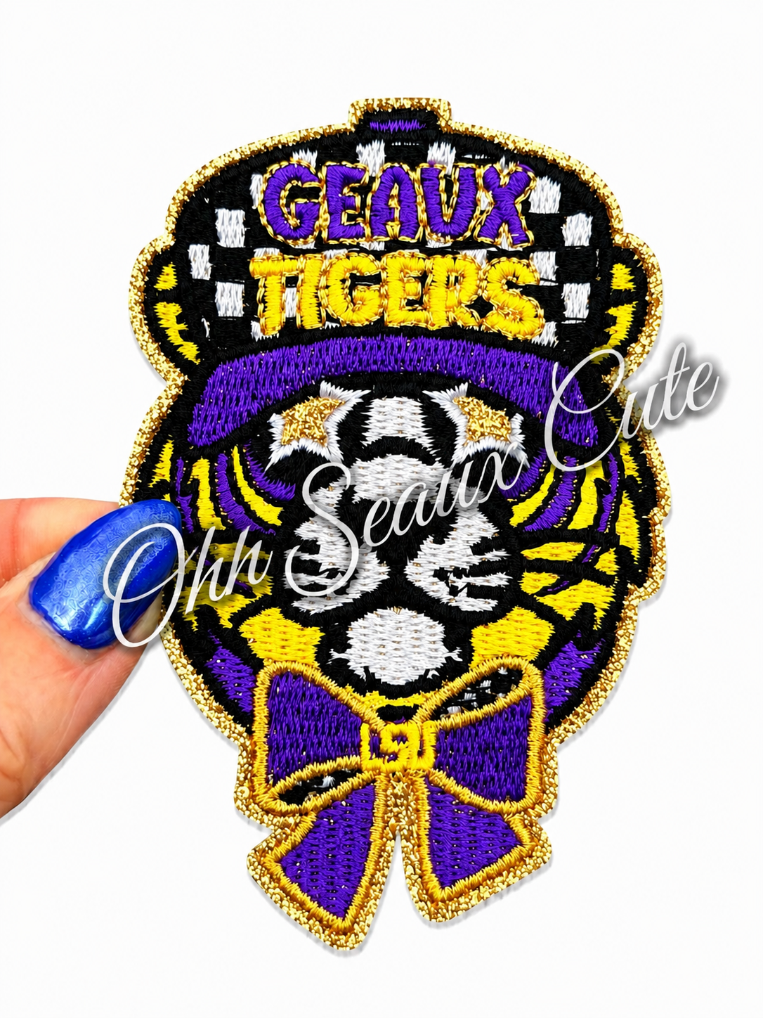 3.25” LSU Checkered Hat Mascot