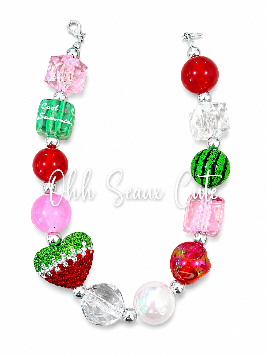 9” Watermelon Bling Hat Chain