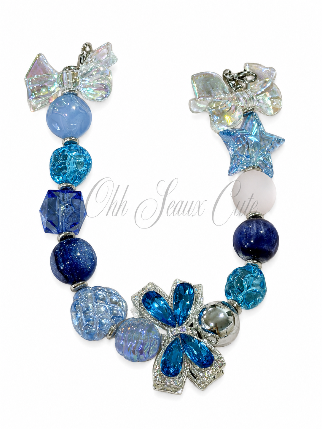 9” Sky Blue 6 Hat Chain