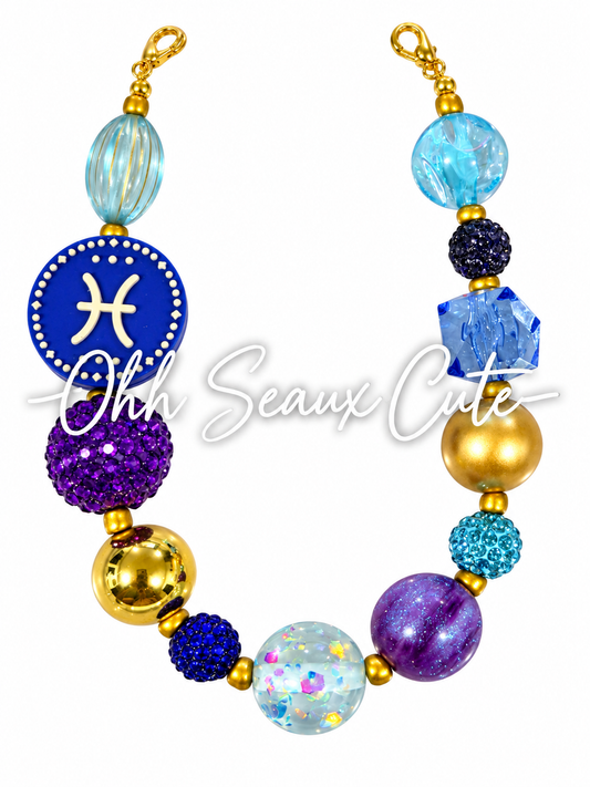 9” Zodiac Pisces Hat Chain