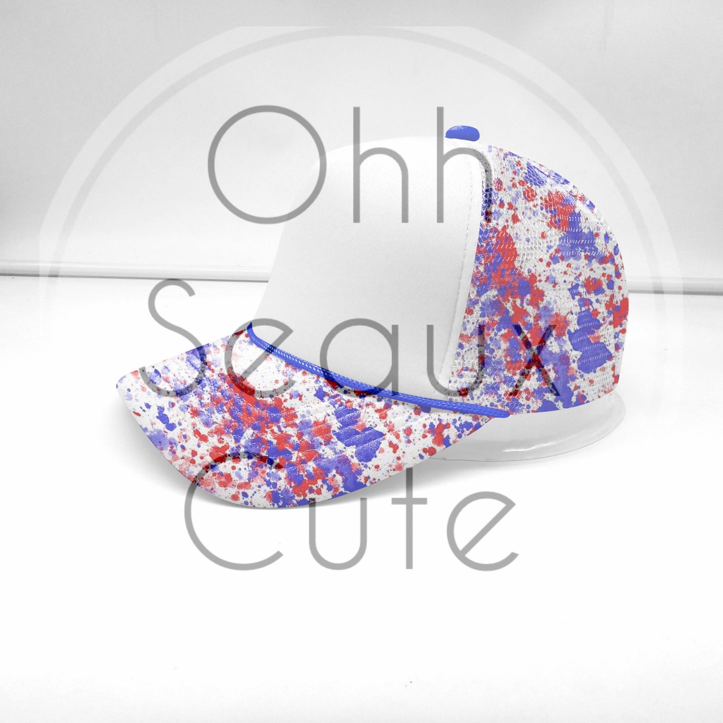 Custom Trucker Hat-USA Splatter