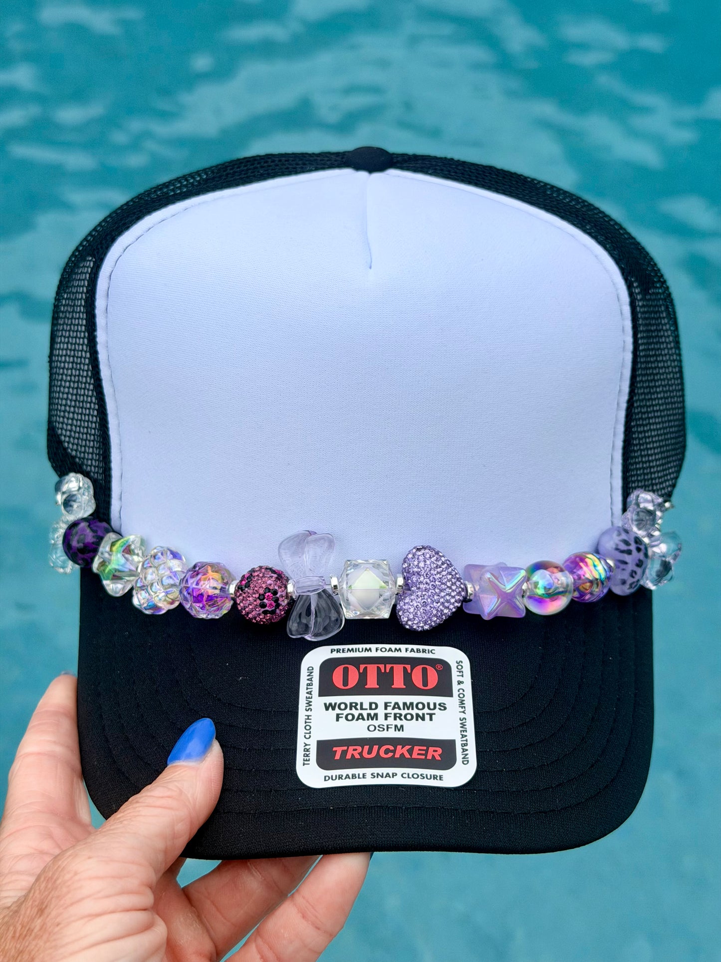9” Purple Bling Hat Chain