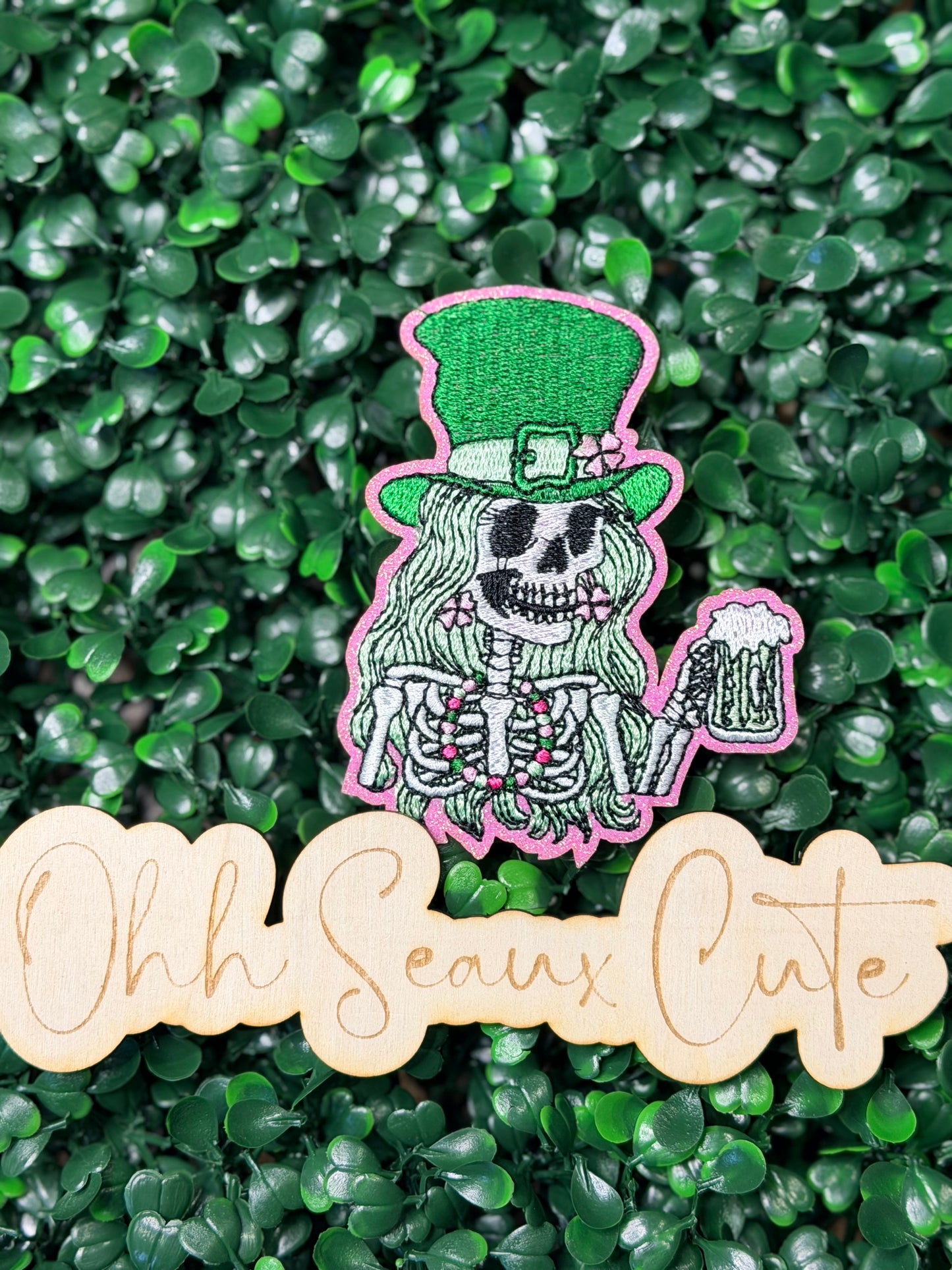 3.5” St Patrick’s Skelly Babe (OSC Copyright)