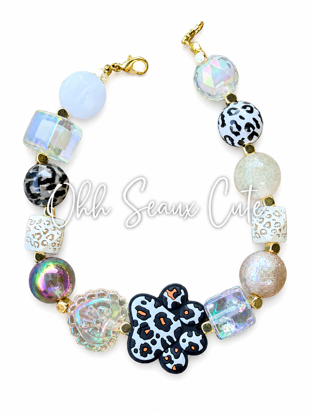 9” Leopard Paw Hat Chain