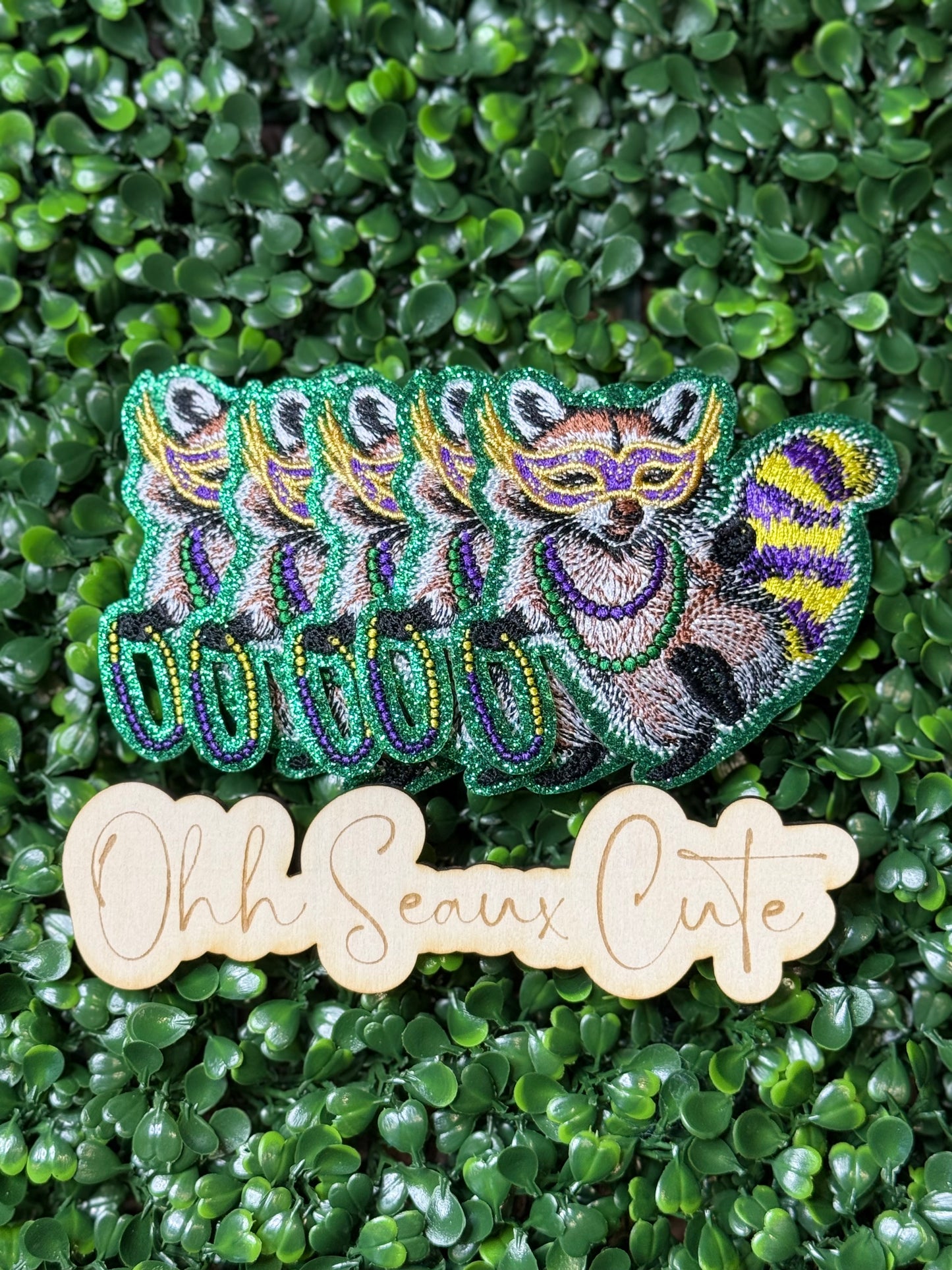3” Mardi Gras Feral Racoon