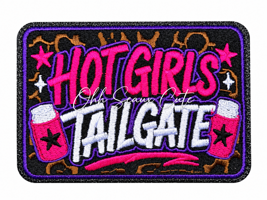 4” Leopard Hot Girls Tailgate-Pink