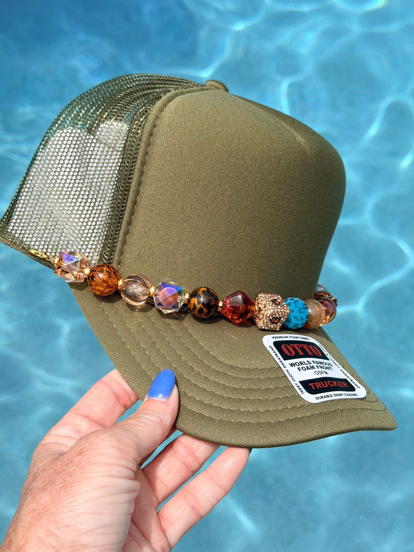 9” Toasted Leopard Hat Chain