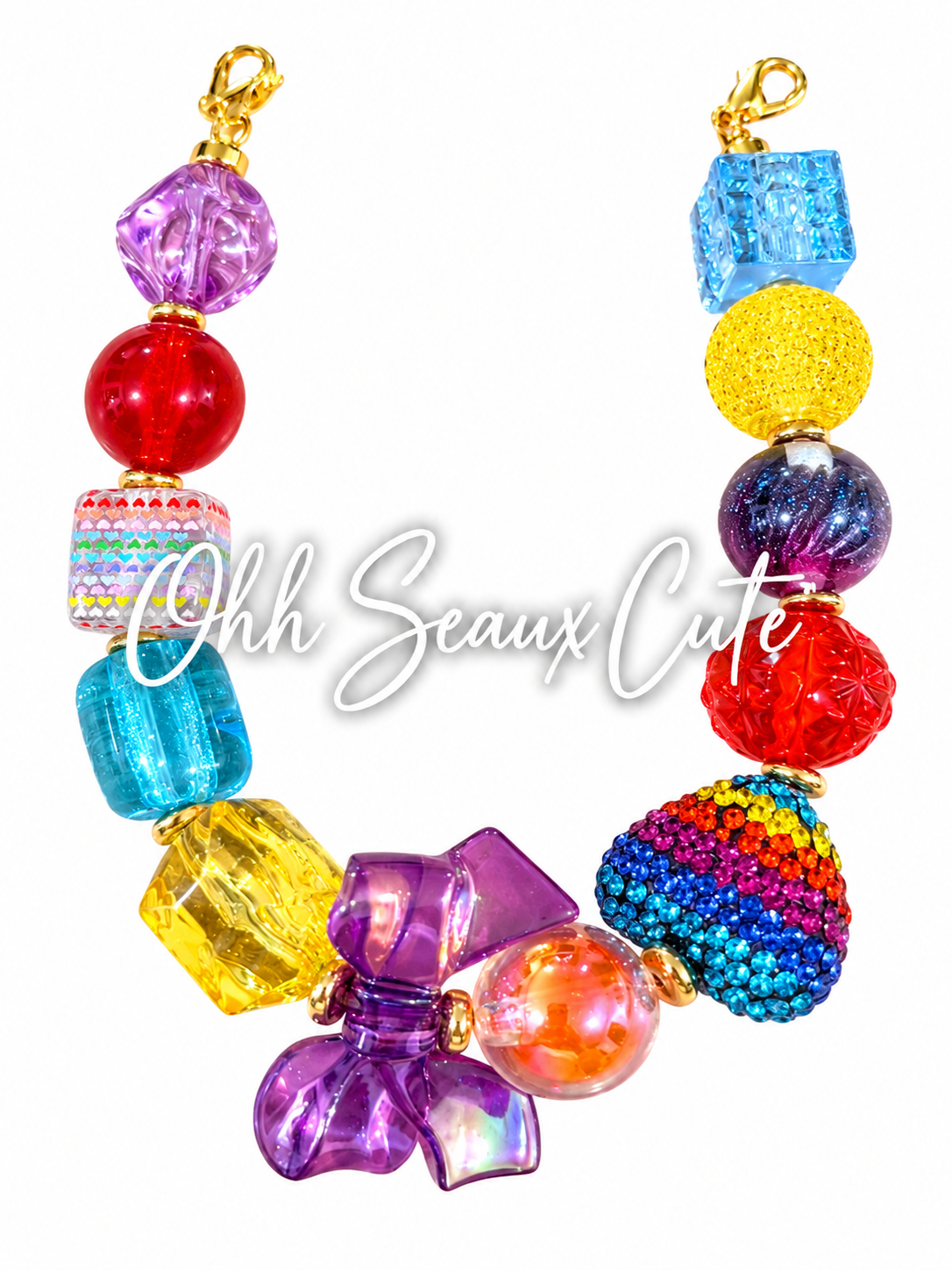 9” Rainbow 12 Hat Chain