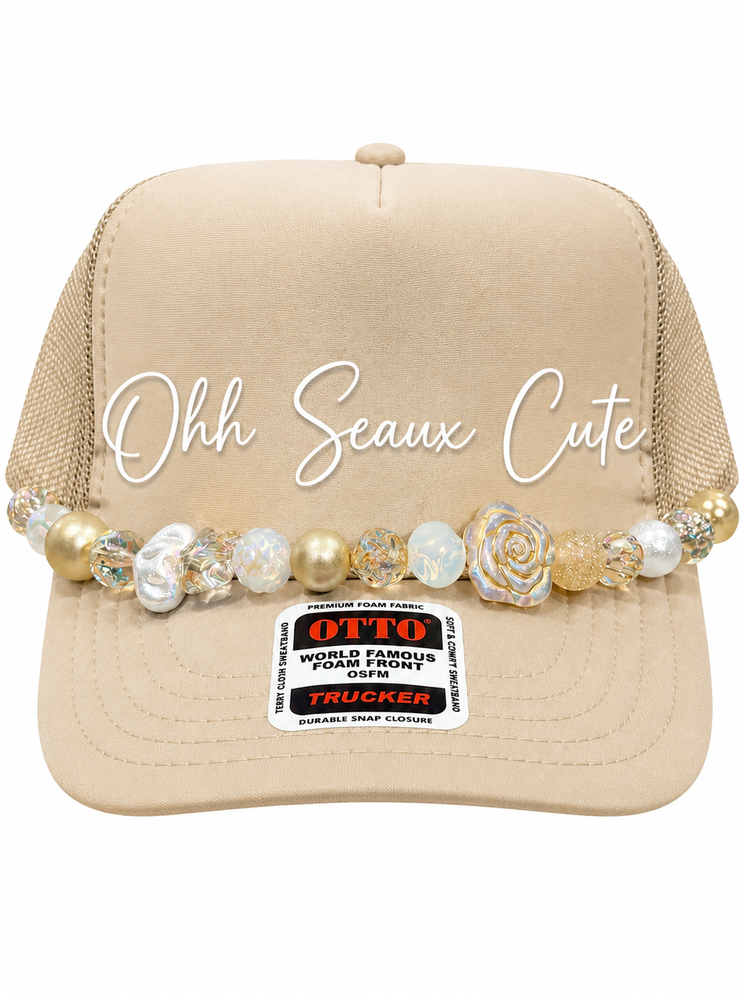 9”  Champagne Rose 2.0 Hat Chain