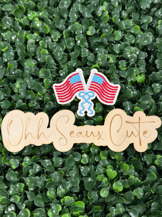 2.5” Glitter USA Flags