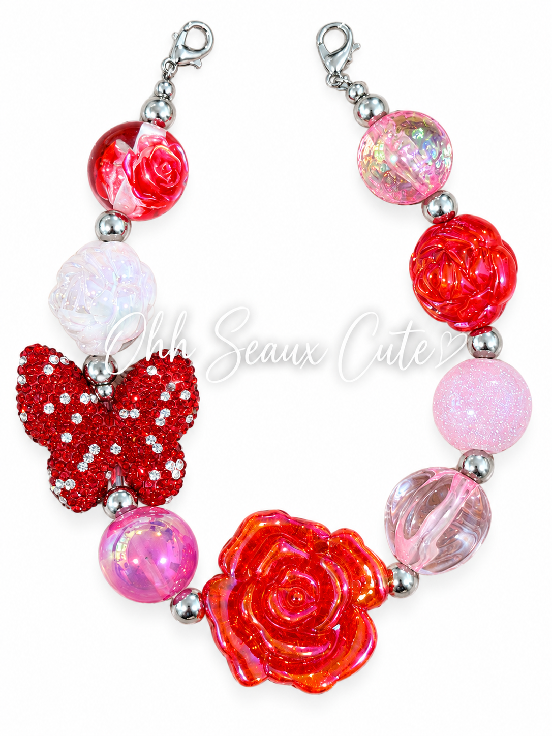 9” Red 14 Hat Chain