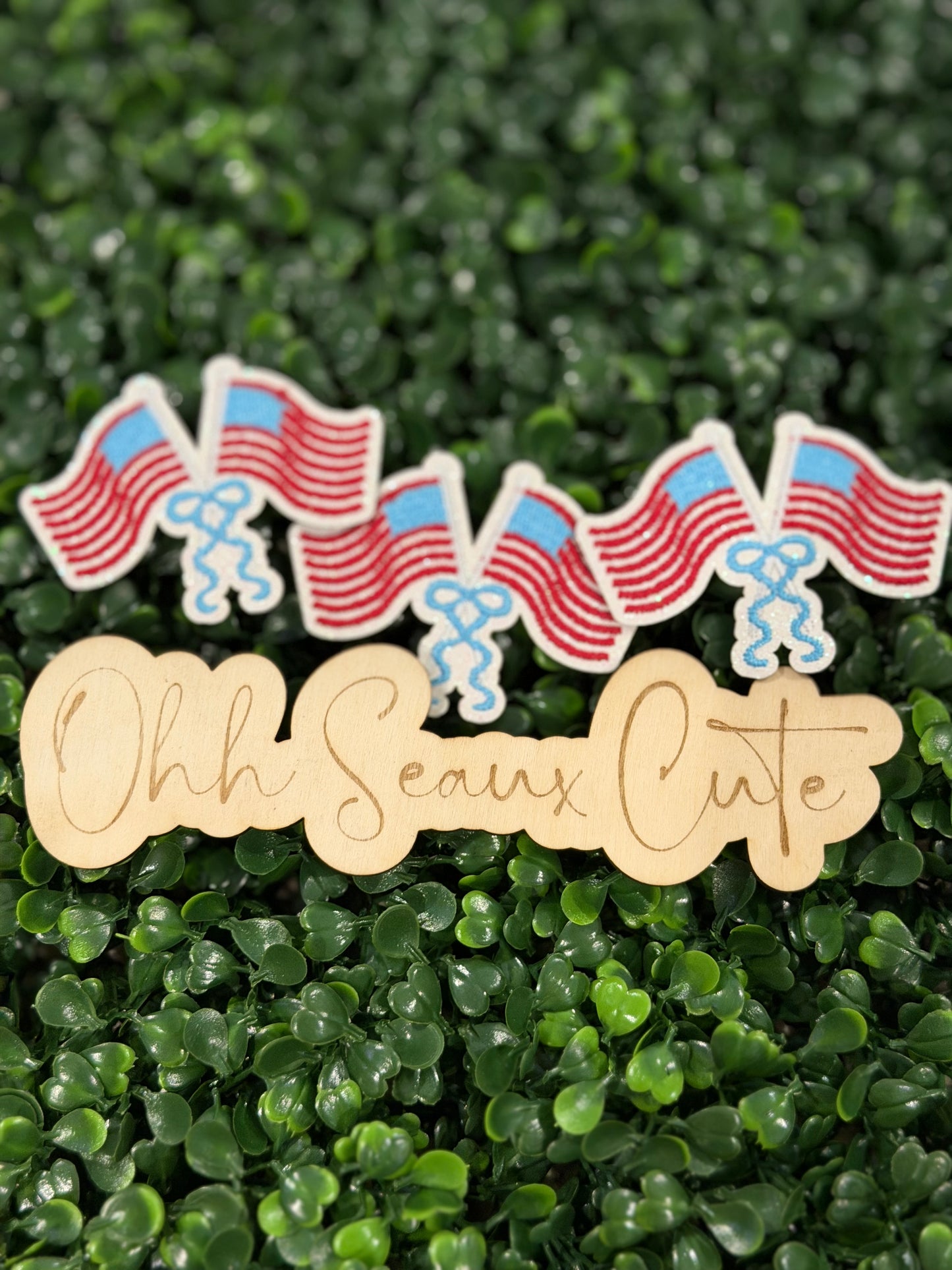 2.5” Glitter USA Flags