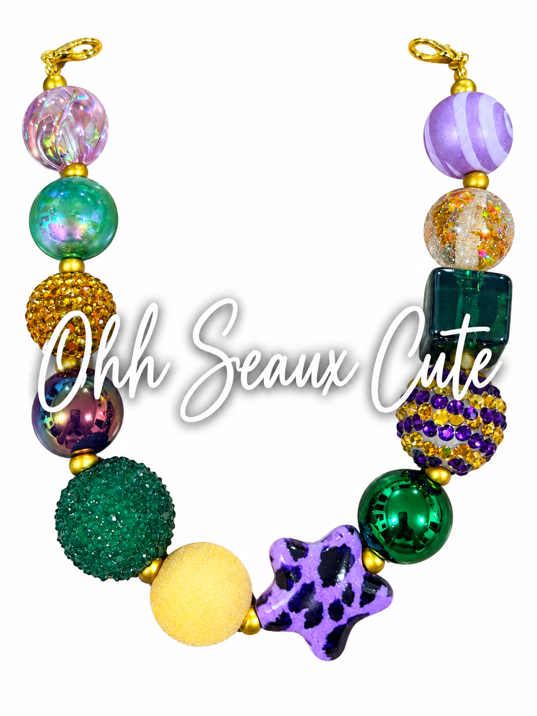 9” Mardi Gras 18 Hat Chain